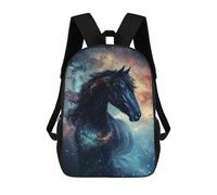 sinyumoney Cosmic Horse Mochila Escolar De 17 Pulgadas Para Adolescentes, Con Estampado 3D, Ajustable Y Con Bolsillos, Ideal Para Niños, Niñas Y Estudiantes.