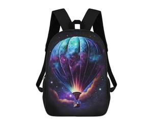 sinyumoney Cosmic Hot Air Balloon Ride-2 Mochila Escolar Para La Escuela Secundaria, Preparatoria, Universidad, Viajes Para Niñas, Niños Y Adolescentes 17inch