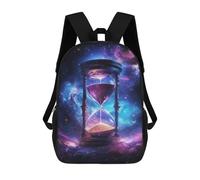 sinyumoney Cosmic Hourglass Timer-1 Mochila Escolar De 17 Pulgadas Para Adolescentes, Con Estampado 3D, Ajustable Y Con Bolsillos, Ideal Para Niños, Niñas Y Estudiantes.