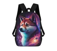 sinyumoney Cosmic Husky Portrait-1 Mochila Escolar Infantil De 17 Pulgadas, Impresa En 3D, Estilo Casual, Para Niños, Ideal Para Viajes, Como Mochila Escolar O Para Llevar Libros.