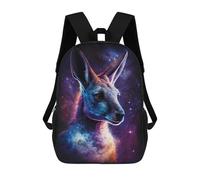 sinyumoney Cosmic Kangaroo Portrait-12 Mochilas Escolares, De Viaje Y Universitarias Para Hombres, Mujeres Y Adolescentes 17inch