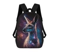 sinyumoney Cosmic Kangaroo Portrait-16 Mochilas Para Niños 17inch Mochila Escolar Mochila Escolar Impresa En 3D Para Niños De Primaria Y Secundaria
