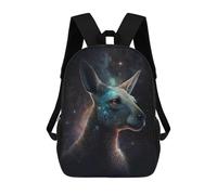 sinyumoney Cosmic Kangaroo Portrait-2 Mochila Mochila Informal Para El Día A Día, Para La Escuela, El Trabajo Y Los Viajes Para Hombres, Mujeres Y Adolescentes 17inch