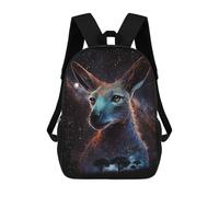 sinyumoney Cosmic Kangaroo Portrait Mochila Escolar Grande Para Niños Para El Campus, Actividades Al Aire Libre, Viajes Y Deportes 17inch