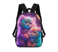 sinyumoney Cosmic Kittens Mochila Escolar Informal Para El Día A Día, Ideal Para El Trabajo, El Colegio, El Camping, Las Aventuras Al Aire Libre Y Los Viajes Diarios 17inch