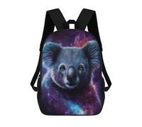 sinyumoney Cosmic Koala Art Print-15 Mochila Infantil De 17 Pulgadas, Mochila Escolar Con Estampado 3D De Dibujos Animados Para Niños Y Adolescentes.
