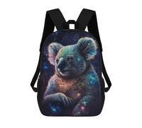 sinyumoney Cosmic Koala Art Print Mochila Escolar De 17 Pulgadas Para Adolescentes, Con Estampado 3D, Ajustable Y Con Bolsillos, Ideal Para Niños, Niñas Y Estudiantes.