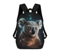 sinyumoney Cosmic Koala Portrait Mochila Escolar De Moda, Mochila Para Material Escolar, Mochila Impermeable Informal Para Acampar, Aventuras Al Aire Libre Y Viajes Diarios 17inch