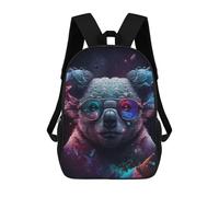 sinyumoney Cosmic Koala Sunglasses Mochila Escolar Impresa En 3D 17inch Mochilas De Moda Para Niños, Mochilas Escolares Para Niños De Primaria Y Secundaria