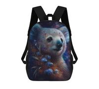sinyumoney Cosmic Koala with Flowers-2 Mochila Escolar, Bolso De Negocios, Bolso Para Portátil Resistente Para Niñas Y Adolescentes 17inch
