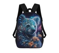 sinyumoney Cosmic Koala with Flowers-4 Mochila Escolar Infantil De 17 Pulgadas, Impresa En 3D, Estilo Casual, Para Niños, Ideal Para Viajes, Como Mochila Escolar O Para Llevar Libros.