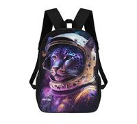 sinyumoney Cosmic Leopard Astronaut Mochila Escolar Infantil De 17 Pulgadas, Mochila Escolar Impresa En 3D Para Niños De Primaria Y Secundaria