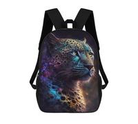 sinyumoney Cosmic Leopard Portrait-3 Mochilas Infantiles Mochila Escolar Impresa En 3D Para Niños Mochilas De Viaje Bolsas Para Libros Para Niños 17inch Mochila Escolar