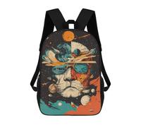 sinyumoney Cosmic Lion Abstract Space Mochila, Mochila Infantil, Mochila Escolar Para Estudiantes, Mochila Para Libros, Mochila Escolar Impresa En 3D Para Niños Y Niñas 17inch