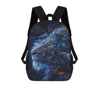 sinyumoney Cosmic Lion Art Print-2 Mochila Escolar Infantil De 17 Pulgadas, Mochila Escolar Impresa En 3D Para Niños De Primaria Y Secundaria