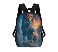 sinyumoney Cosmic Lion Majesty Mochila Escolar Para Niños De 17 Pulgadas, Mochila Informal De Viaje Para Niños Y Niñas, Mochila De Gran Capacidad Para El Día A Día 17inch