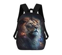 sinyumoney Cosmic Lion Portrait-5 Mochila Escolar Infantil Impresa En 3D 17inch Mochilas De Moda Para Niños De Primaria Y Secundaria