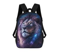 sinyumoney Cosmic Lion Portrait-6 Mochila Escolar De 17 Pulgadas Para Adolescentes, Con Estampado 3D, Ajustable Y Con Bolsillos, Ideal Para Niños, Niñas Y Estudiantes.