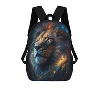 sinyumoney Cosmic Lion Portrait-7 Mochila Escolar Mochilas Escolares Para Niñas Y Niños Mochila Con Bolsillo Mochila Escolar De Moda Para Niños 17inch