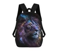 sinyumoney Cosmic Lion Portrait Artwork-2 Mochilas Escolares De Moda Para Papelería, Impermeables, Informales, Para Hombres, Mujeres Y Adolescentes 17inch