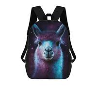 sinyumoney Cosmic Llama Art Print-2 Mochila Escolar Informal Para El Día A Día, Para La Escuela, El Trabajo Y Los Viajes Para Hombres, Mujeres Y Adolescentes. 17inch