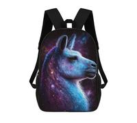 sinyumoney Cosmic Llama Art Print-4 Mochila Escolar Para Institutos De Secundaria Mochila Informal - Perfecta Para Viajes, Trabajo Y Uso Diario 17inch