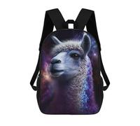 sinyumoney Cosmic Llama Portrait-16 Mochila Escolar Ligera Para Aeropuerto, Estudiantes Universitarios, Niñas, Niños Y Adolescentes 17inch