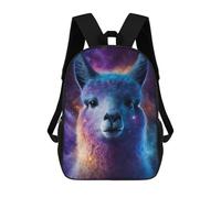 sinyumoney Cosmic Llama Portrait-2 Mochila Escolar Mochila De Día Mochila De Negocios Mochila Impermeable Para Libros Para Niños/Niñas/Adolescentes 17inch