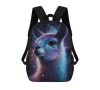 sinyumoney Cosmic Llama Portrait-20 Mochila Infantil De 17 Pulgadas, Mochila Escolar Con Estampado 3D De Dibujos Animados Para Niños Y Adolescentes.