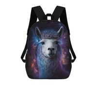 sinyumoney Cosmic Llama Portrait-22 Mochila Escolar Ligera Para Aeropuerto Y Universidad Para Estudiantes, Ideal Para El Campus, Viajes Al Aire Libre Y Deportes 17inch