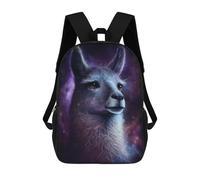 sinyumoney Cosmic Llama Portrait-23 Mochilas Infantiles Impresas En 3D De 17 Pulgadas. Mochila Escolar Informal Impresa En 3D Para Niños De Primaria Y Secundaria.