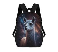 sinyumoney Cosmic Llama Portrait-7 Mochila Escolar Infantil Impresa En 3D Para Niños, Mochila De Viaje De Alta Capacidad, Mochilas Para Libros De 17 Pulgadas Para Niños