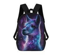 sinyumoney Cosmic Llama Portrait-9 Mochila Escolar Resistente Al Agua, Mochila De Viaje, Bolsa Para Computadora Para Hombres, Mujeres Y Adolescentes 17inch