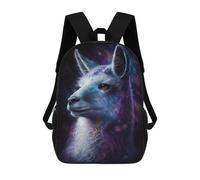 sinyumoney Cosmic Llama Portrait Art Mochila Escolar Resistente Al Agua Para Ordenador Portátil Para La Escuela/trabajo/viajes 17inch