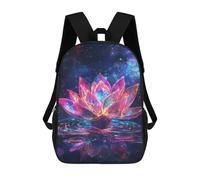 sinyumoney Cosmic Lotus Reflection Mochila Escolar Infantil Impresa En 3D 17inch Mochilas De Moda Para Niños De Primaria Y Secundaria