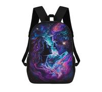 sinyumoney Cosmic Love Connection-4 Mochila Escolar De 17 Pulgadas Para Adolescentes, Con Estampado 3D, Ajustable Y Con Bolsillos, Ideal Para Niños, Niñas Y Estudiantes.