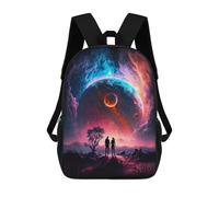 sinyumoney Cosmic Love Planetary Mochila Escolar Para Niñas 17inch Mochila Informal Ligera Para Niños Y Niñas, Ideal Para Estudiantes De Secundaria