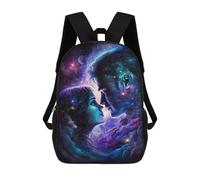 sinyumoney Cosmic Love Romance Mochila Escolar De Moda, Mochila Para Material Escolar, Mochila Impermeable Informal Para Acampar, Aventuras Al Aire Libre Y Viajes Diarios 17inch