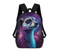sinyumoney Cosmic Meerkat Art Print-2 17inch Mochila Escolar Impresa En 3D Para Niños, Mochila Escolar Informal De Moda, Mochilas De Viaje Para Niños Y Estudiantes.