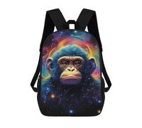 sinyumoney Cosmic Monkey Art Print Mochila Escolar Grande Para Niños Para El Campus, Actividades Al Aire Libre, Viajes Y Deportes 17inch