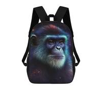 sinyumoney Cosmic Monkey Portrait-2 Mochila Escolar, Mochila De Negocios Para Portátil, Mochila Informal Unisex Para Hombres, Mujeres Y Adolescentes 17inch