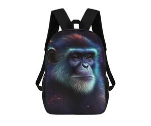sinyumoney Cosmic Monkey Portrait-2 Mochila Escolar, Mochila De Negocios Para Portátil, Mochila Informal Unisex Para Hombres, Mujeres Y Adolescentes 17inch