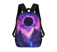 sinyumoney Cosmic Mountain Landscape Mochila Escolar Grande Resistente Al Agua Para Portátil Para Niños/niñas/adolescentes 17inch