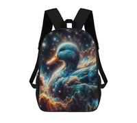 sinyumoney Cosmic Nebula Duck Mochilas De Moda Impresas En 3D 17inch Mochila Escolar Informal Para Niños De Primaria Y Secundaria