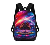 sinyumoney Cosmic Neon Landscape Mochila Impresa En 3D Para Niños, Mochila Escolar, Mochilas De Viaje Para Niños, Bolsas De Libros De Alta Capacidad, Mochila Infantil 17inch