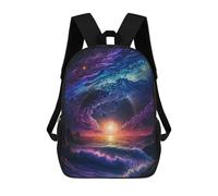 sinyumoney Cosmic Ocean Sunset Mochila Escolar, Bolso De Negocios, Bolso Para Portátil Resistente Para Niñas Y Adolescentes 17inch