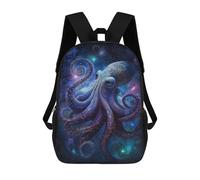 sinyumoney Cosmic Octopus Art Print-2 Mochila Escolar Infantil Impresa En 3D 17inch Mochilas De Moda Para Niños De Primaria Y Secundaria