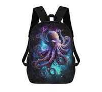 sinyumoney Cosmic Octopus Art Print-4 Mochila Escolar Infantil De 17 Pulgadas Con Estampado 3D, Mochila Moderna Para Niños, Mochilas De Viaje, Bolsas Para Libros, Mochila Escolar Infantil