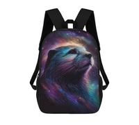 sinyumoney Cosmic Otter Portrait-4 Mochila Escolar Impermeable Para Viajes, Mochila Para Ordenador Portátil, Ideal Para Acampar, Aventuras Al Aire Libre Y Viajes Diarios 17inch