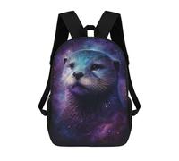 sinyumoney Cosmic Otter Portrait Print Mochila Ligera Informal Para El Día A Día, Mochila Escolar Para Adolescentes, Chicas, Chicos, Mujeres Y Hombres 17inch